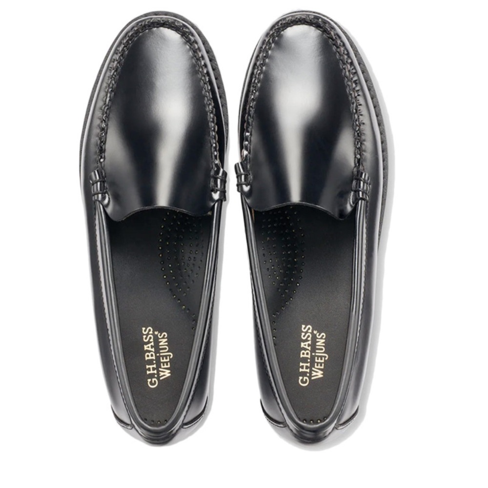 G.H. Bass & Co. Black Leather Weejuns Penny Loafers